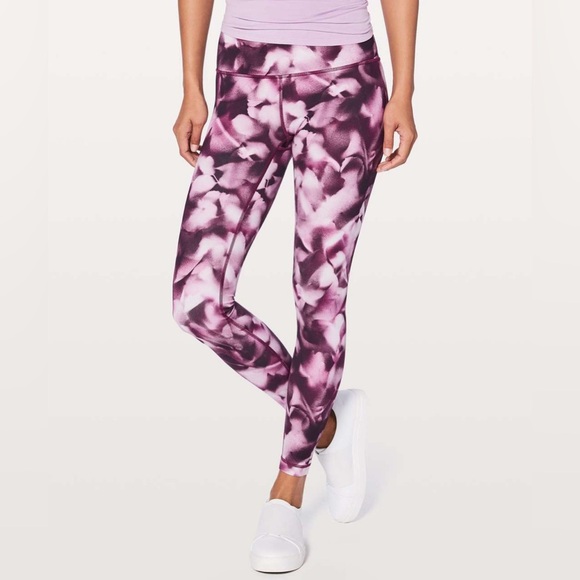 Lululemon Wunder Under Hi-Rise Tight 28" Blush Blossom Alpine White Candy Pink - Picture 1 of 8